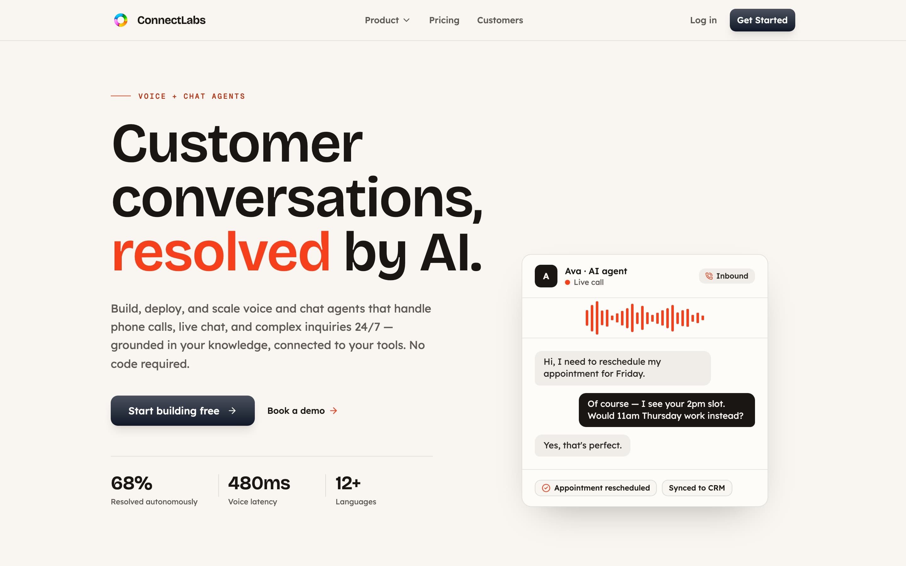 Screenshot of ConnectLabs